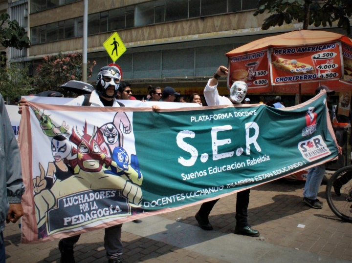 Así fue la jornada de manifestaciones del paro de Fecode en el centro de Bogotá