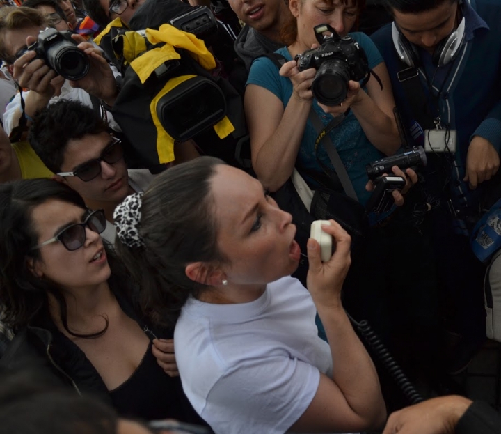 Plant&oacute;n en memoria a Sergio Urrego