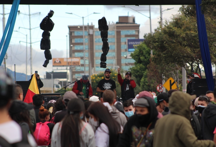 Concierto durante planton en el Portal Norte de Transmilenio 12/05/2021