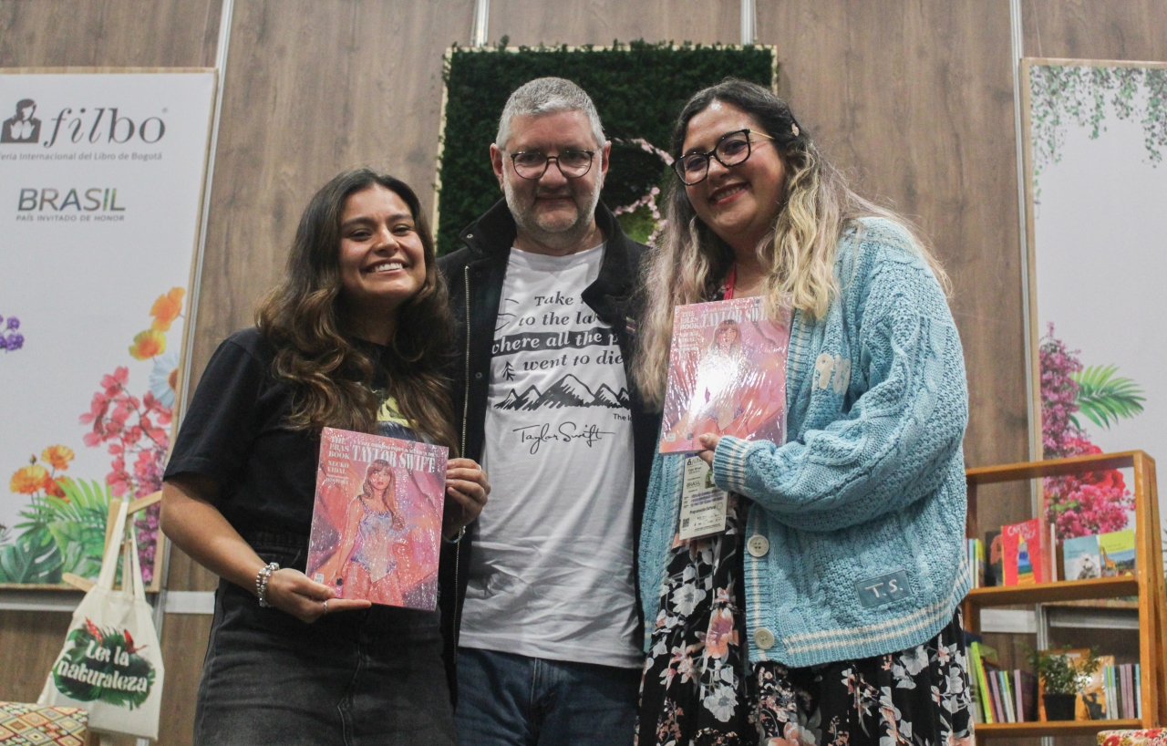 Daniela Cristancho, Federico Díaz y Cindy Roa en la Feria Internacional del Libro|||