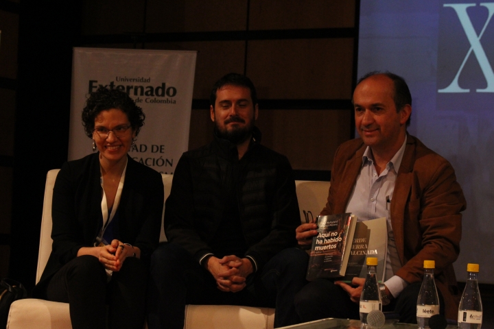 María McFarland, Juan Miguel Álvarez y Darío Fernando Patiño