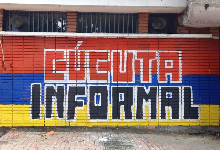 &lsquo;C&uacute;cuta Informal&rsquo; - Mural ubicado en el Parque Telecom, realizado durante el Paro Nacional