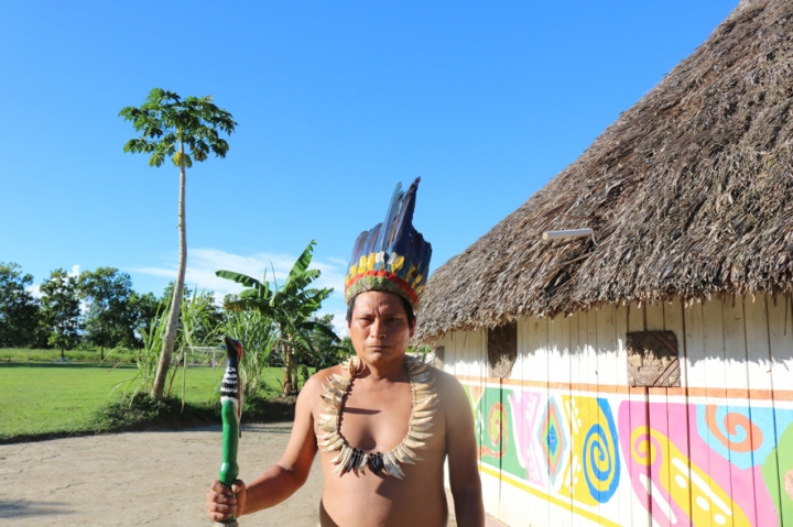 Santiago Kuetgaje, gobernador indígena del Resguardo Maguaré.