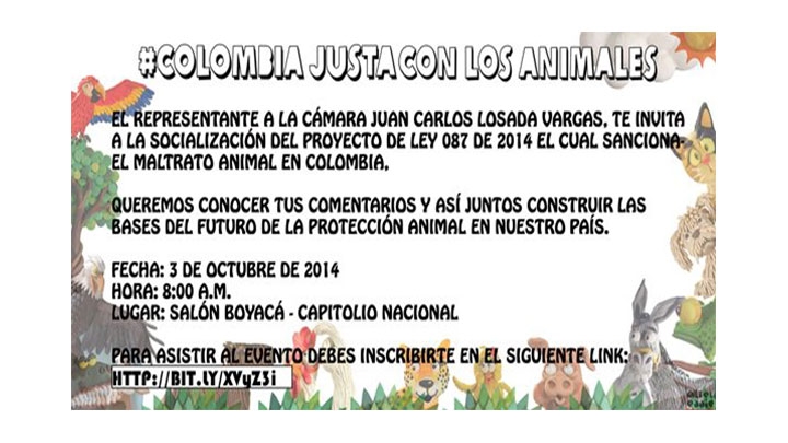 A las 8 a.m. inicia socialización de proyecto de ley que penalizará el maltrato animal