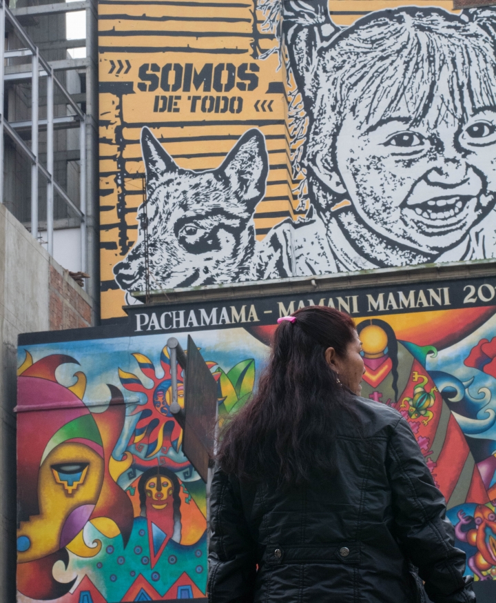 Rostros y murales: la pacha mama. Foto: Julián Ríos