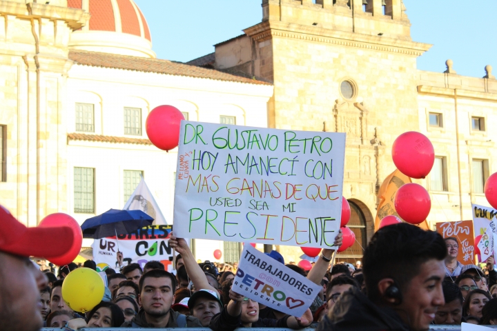 El cierre de campaña de Gustavo Petro en la Plaza de Bolívar