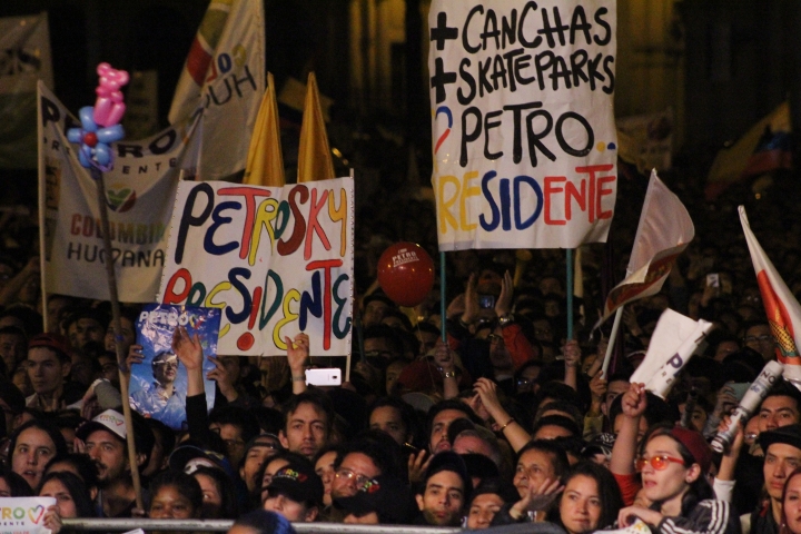 El cierre de campaña de Gustavo Petro en la Plaza de Bolívar