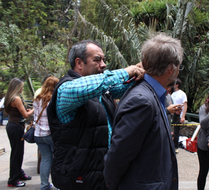 Desiderio Sandoval (a la izquierda) ha sido el jefe de seguridad de Antanas Mockus desde hace 20 años.