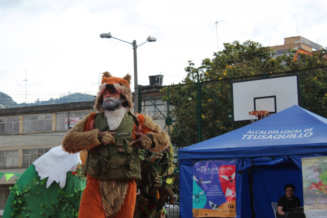 Obra "La profec&iacute;a del Frailej&oacute;n", parque Galerias|||