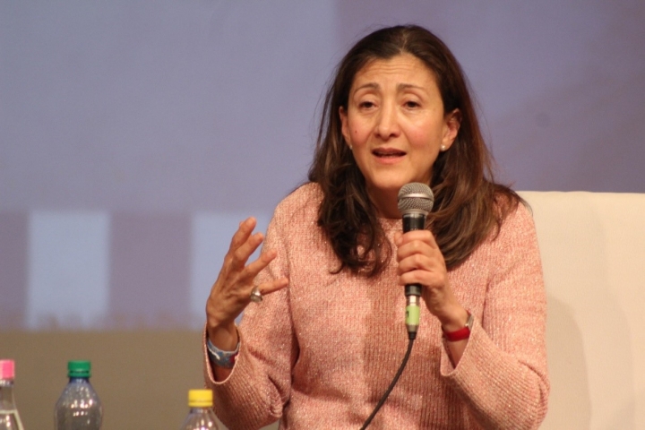 Ingrid Betancourt en la Filbo 2018. Foto por: Silvia Bayona