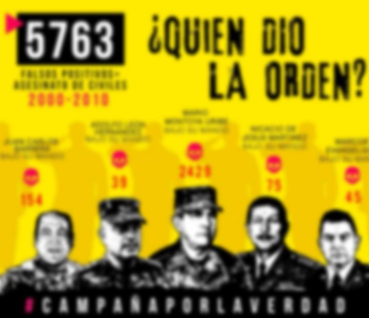 "&iquest;Qui&eacute;n dio la orden", el mural que pide una respuesta sobre los responsables de los falsos positivos