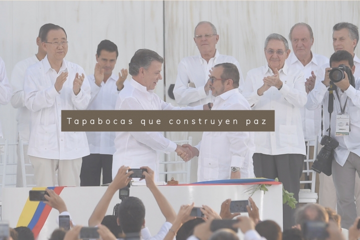 Tapabocas que construyen paz