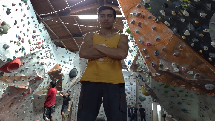 Sebastián Prieto en el gimnasio Roca