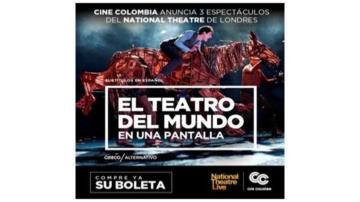 Bajo el lema: &quot;El teatro del mundo en una pantalla&quot;, Cine Colombia le apuesta a las artes escénicas en el país.
