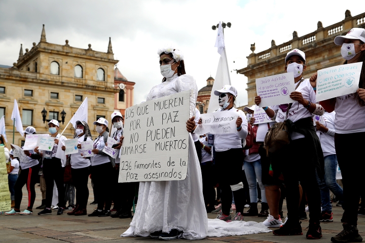 Performance de las mujeres de las FARC en Bogotá (Noviembre, 2020)