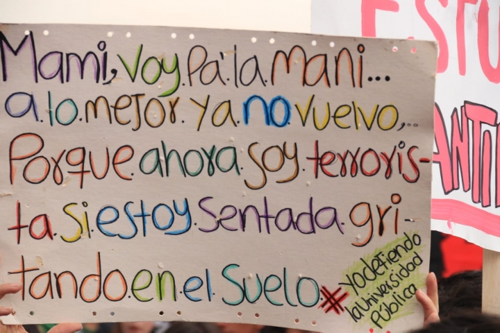 As&iacute; se alistan los estudiantes para la marcha por la universidad p&uacute;blica