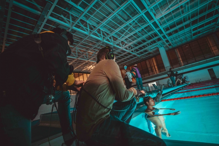 Imagen del rodaje de Al Ritmo del Agua en Bogotá