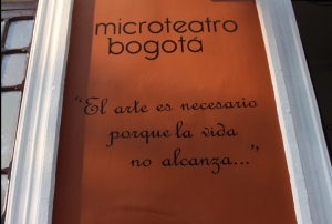 Microteatro Bogotá, un nicho de cultura y arte. Foto: Cinthya Castaño|||