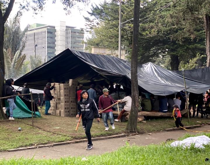Asentamiento ind&iacute;gena en el Parque Nacional