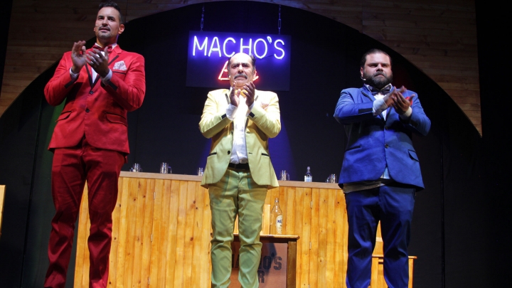 Protagonistas de la obra &quot;Machos&quot;, teatro Santafé.