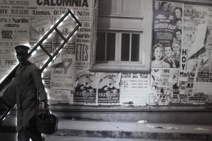 Fotografía gigante en la sala dos del Museo de Bogotá